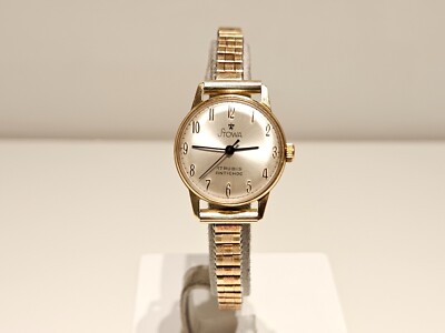 VINTAGE RARE LUXURY GOLD PLATED LADIES GERMANY MECHANICAL  display picture 1