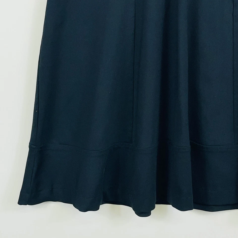 Cynthia Rowley 女式小号黑色连衣裙极简主义无袖 Ponte 胶囊 — 第 3/4 张图片