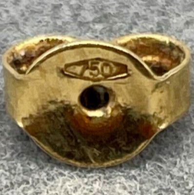 Schmetterling 18 Karat Gelbgold Neu Ohrschmetterling Verschluss 0,24gr.