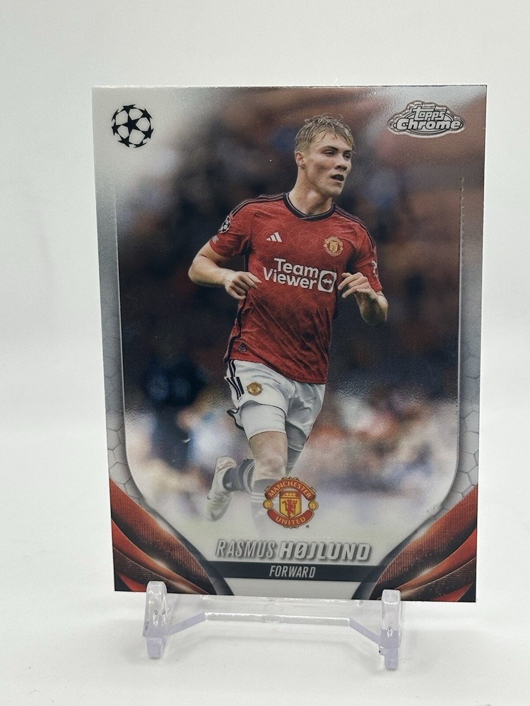 2023-24 Topps Chrome UEFA Rasmus Hojlund Manchester United Card #131