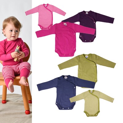 Cosilana Wolle Seide Baby Wickelbody Langarm