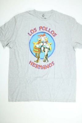 Men's IML Breaking Bad Los Pollos Heather Gray Short Sleeve T-Shirt XL NEW!