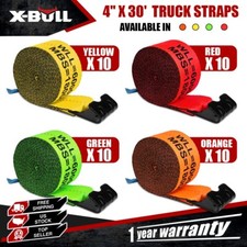 X-bull 10 Pack 4 X 30 Winch Truck Straps Wflat Hook Towing 18000lbs 4colors