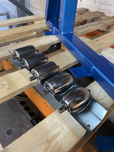 Bank/Schraubstock englisches Rad mit Amboss, komplette Einrichtung, Rollmaschine - Bild 4 von 6