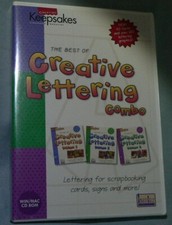 Font Lettering Combo, by Creative Keepsakes Vols 1,2 3 Win-Mac CD  NEW  SEALED