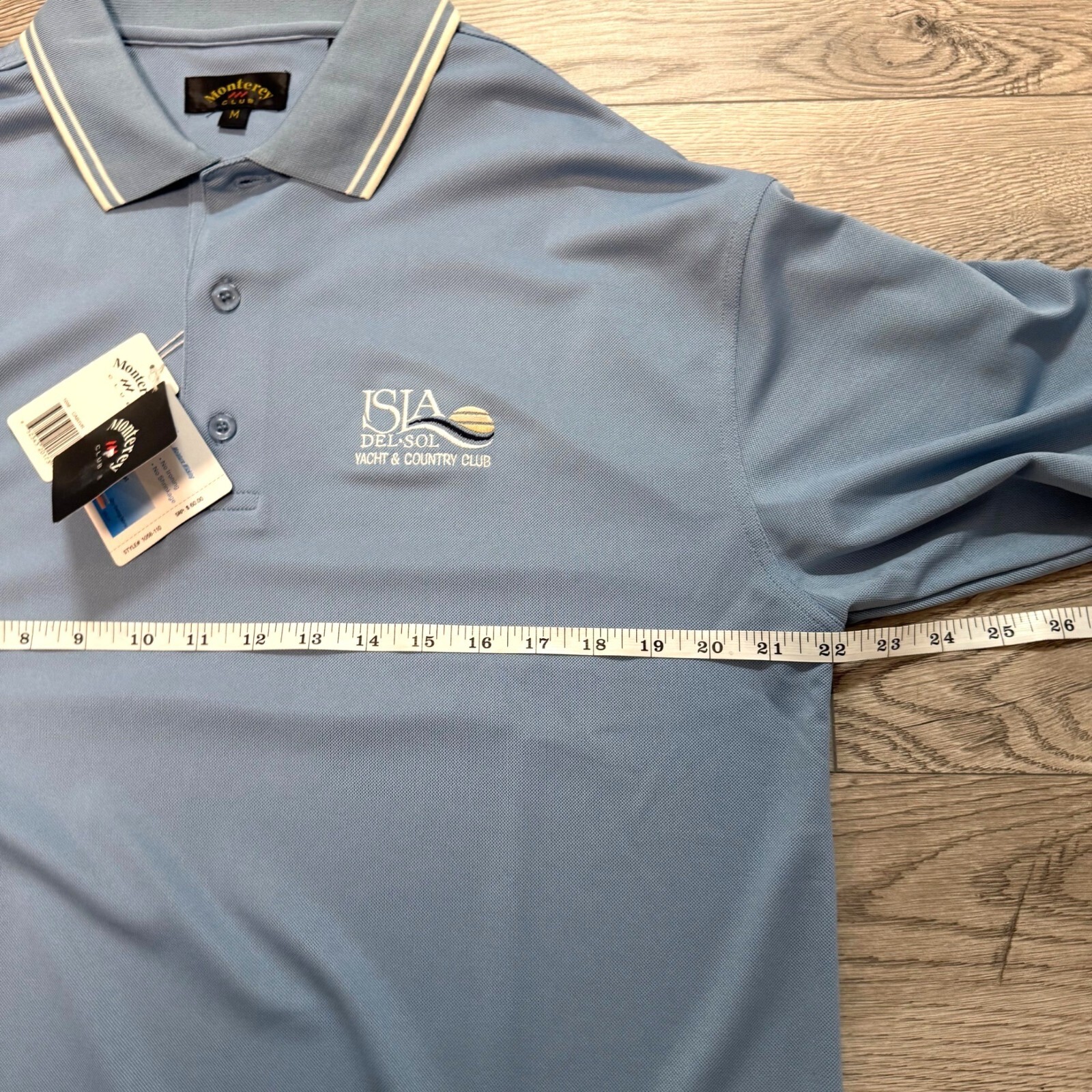 Monterey Club Dry Swing Polo Shirt Mens Size M Blue Pullover Golf Country Club image 8