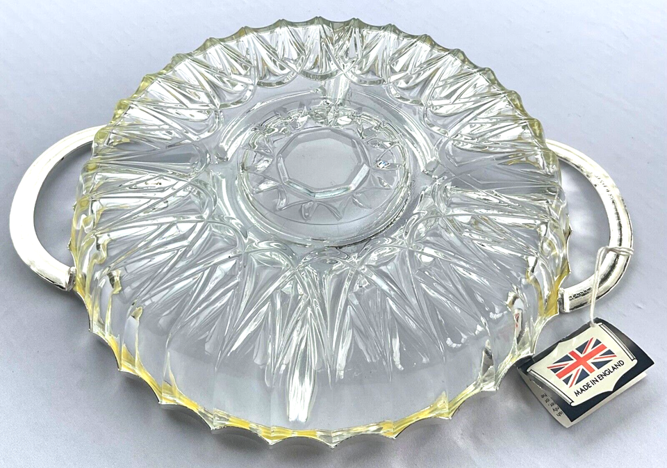 VTG Queen Anne Silverplated Tableware Round Condiments Serving Dish 12