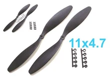 4PCS 11x4.7" 279x120mm Slow Flyer Electric Propeller with Adapters  US SELL/SHIP