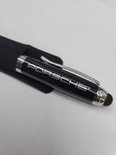 New Porsche Real Carbon Fiber Ball Pen Black Collectible With Stylus