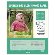 Double Sided Glossy Photo Paper 8.5 x11 Thick Glossy Paper for Cardstock 100 ...