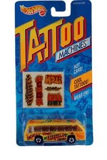 1993 Hot Wheels Tattoo Machines Bus Boys School Bus 3502