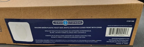 (2 Pk) Jones Stephens C101100 Plastic Elongated Closed Front with Cover - Picture 2 of 2