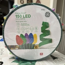 GE StayBright 150-Count 49.6 ft Multicolor C6 LED Christmas String Lights "New"