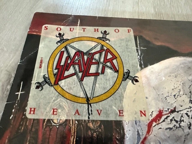 SLAYER - SOUTH OF HEAVEN ORG 1.PRESS LP 1988 + OIS/HYPERSTICKER METALLICA - Image 3 of 4