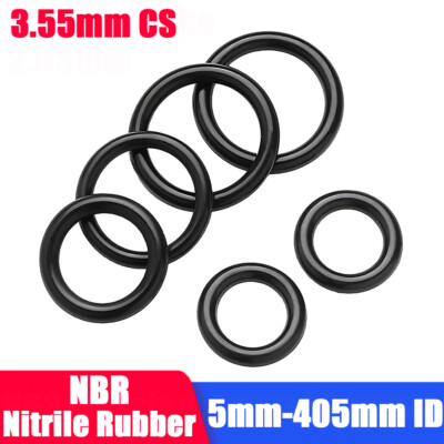 3.55mm Cross Section O Rings NBR Nitrile Rubber 5mm-405mm ID Oil Resistant Seals