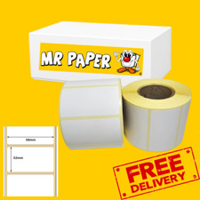 2 Rolls - EPOS NOW Thermal Labels 58mm x 32mm for Bixolon SL-DX220, 800 per Roll