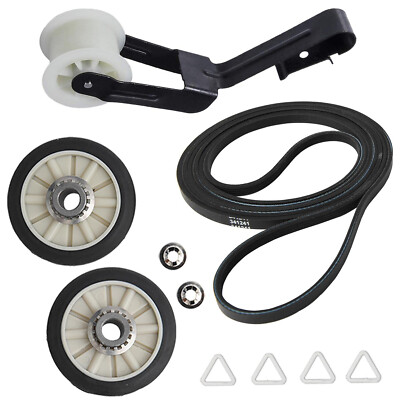 #ad Amana NED4655EW1 Dryer Repair Kit Maintenance Belt Pulley Rollers $17.09