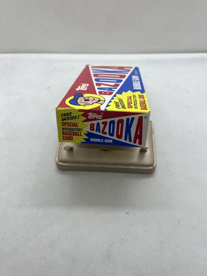 Vintage 1988 Box Topps Bazooka Bubble Gum 3.4oz with Introductory Baseball Card  - Image 3 of 4
