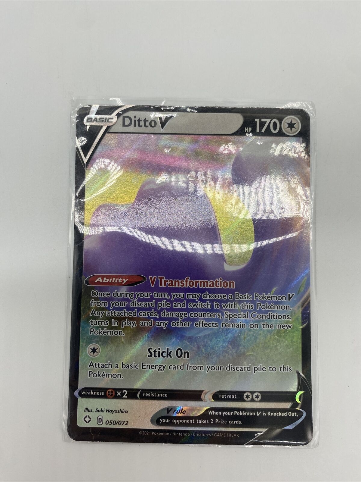 POKEMON TCG DITTO V 50/72 SHINING FATES ULTRA RARE!!