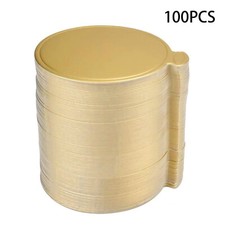 50/100pcs 3.54'' Gold Round Cake Board Sturdy Cake Boards Cake Base for Party