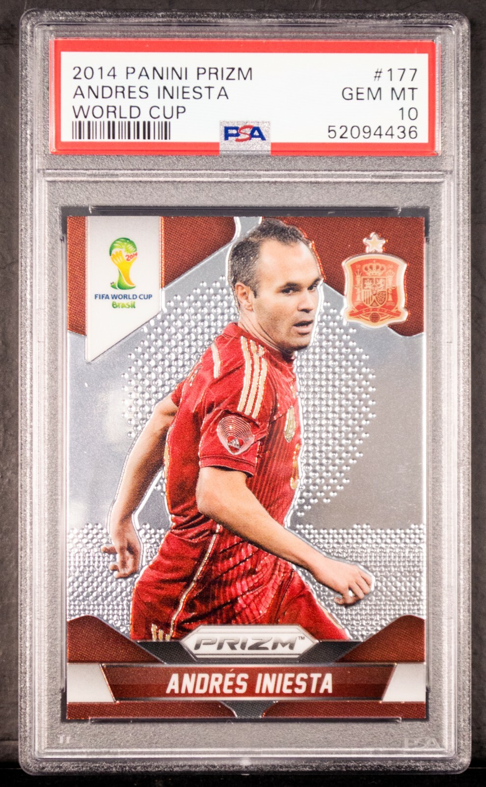 2014 Panini Prizm World Cup Andres Iniesta #177 PSA 10 Spain Barcelona