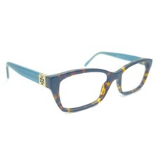 Tory Burch TY 2049 1359 Brown Tortoise Teal Eyeglasses Frame 53-17-135 Eyewear
