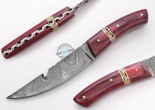 8,50 Zoll ma&szlig;gefertigtes sch&ouml;nes Damastenth&auml;utungs-Jagdmesser (2010)