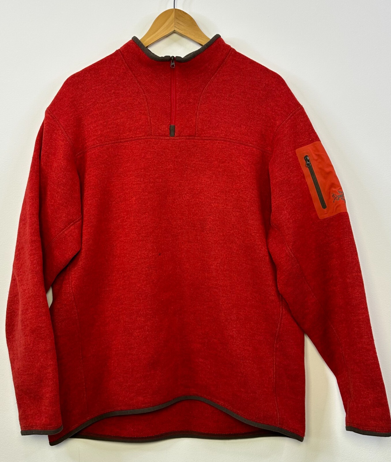 ARC'TERYX COVERT CARDIGAN ROSSO POLARTEC GIACCA PILE TAGLIA L