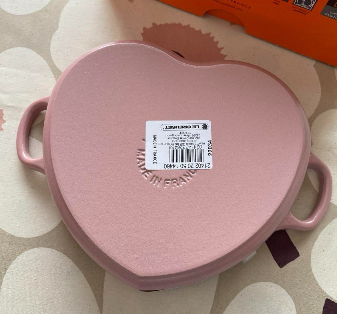 Le Creuset Cocotte Damour chiffon pink 20cm 1.9L Heart Shaped Pot