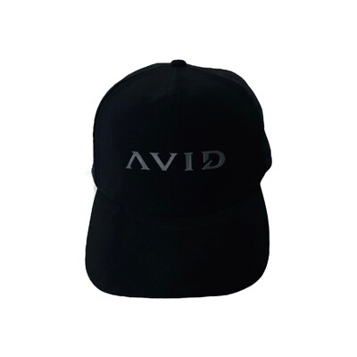 Avid Fishing Gear Trucker Hat Black Mesh Adjustable Snapback Cap One Size Adult