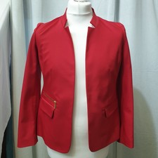 Chico's Women's Jacket Blazer Uk Size Small 8 Red Chico Size 0