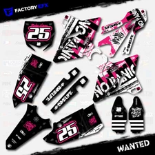 Pink Wanted Racing Graphics Kit fits Yamaha Yz125 Yz250 15-20 Plates YZ 125 250