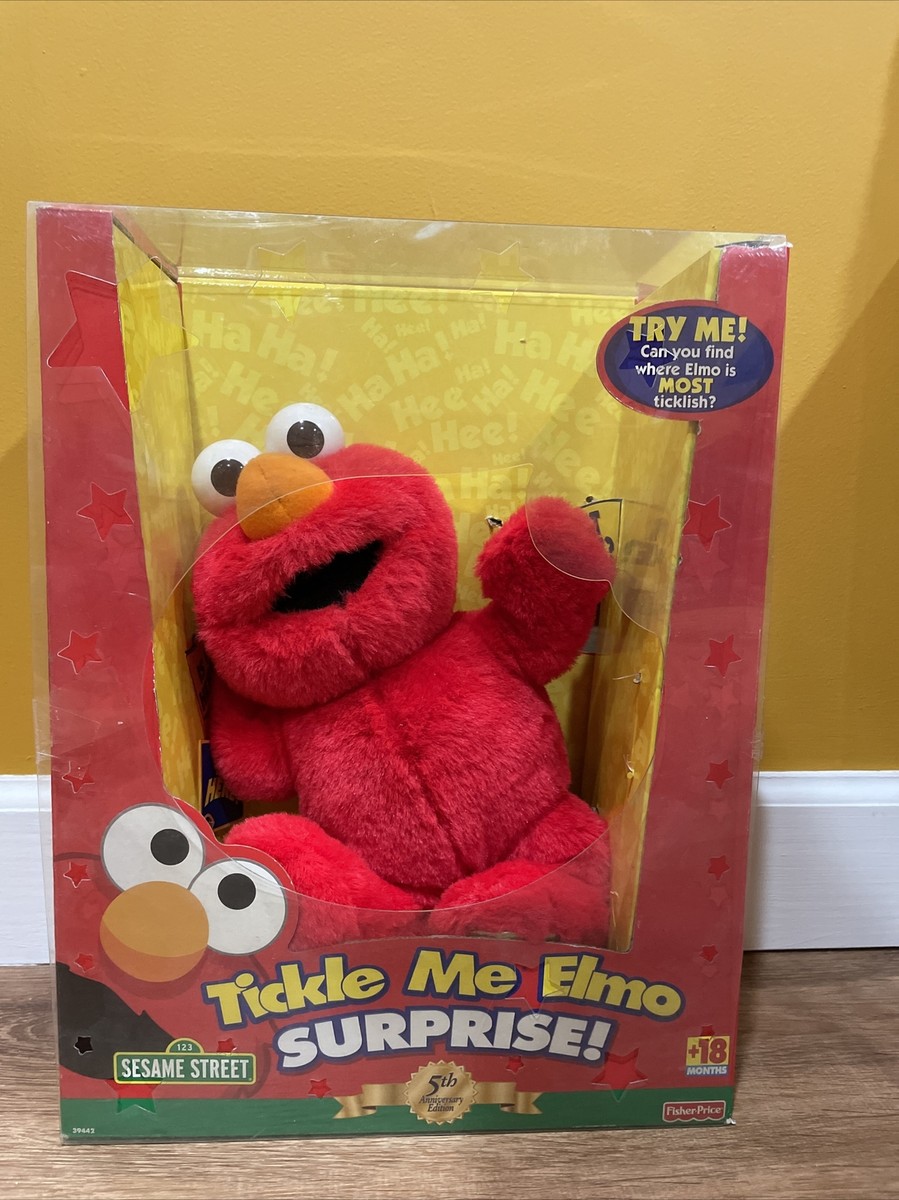 2000 Fisher Price Tickle Me Elmo Surprise 5th Anniversary VTG Rare