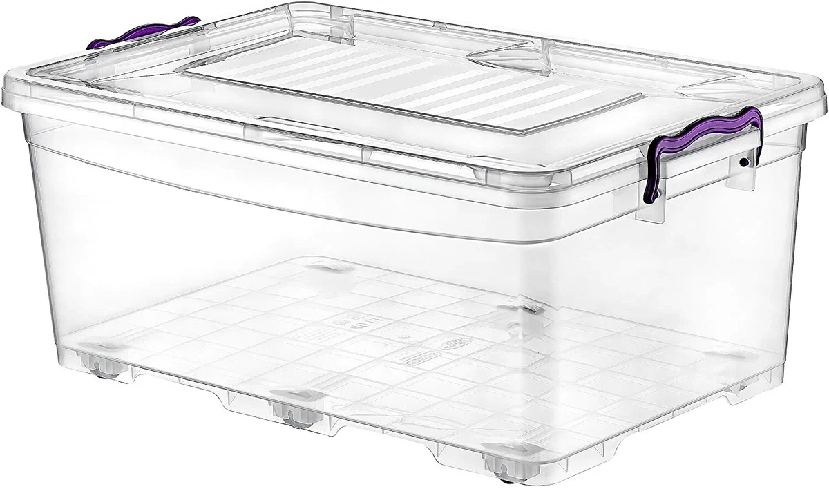 Sterilite 1468 - 160 Qt. Wheeled Storage Box Sweet Plum 14681702