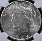 1925 S PEACE DOLLAR NGC MS 62 NICE COIN FOR THIS CONDITIONALLY CHALLENGED DATE