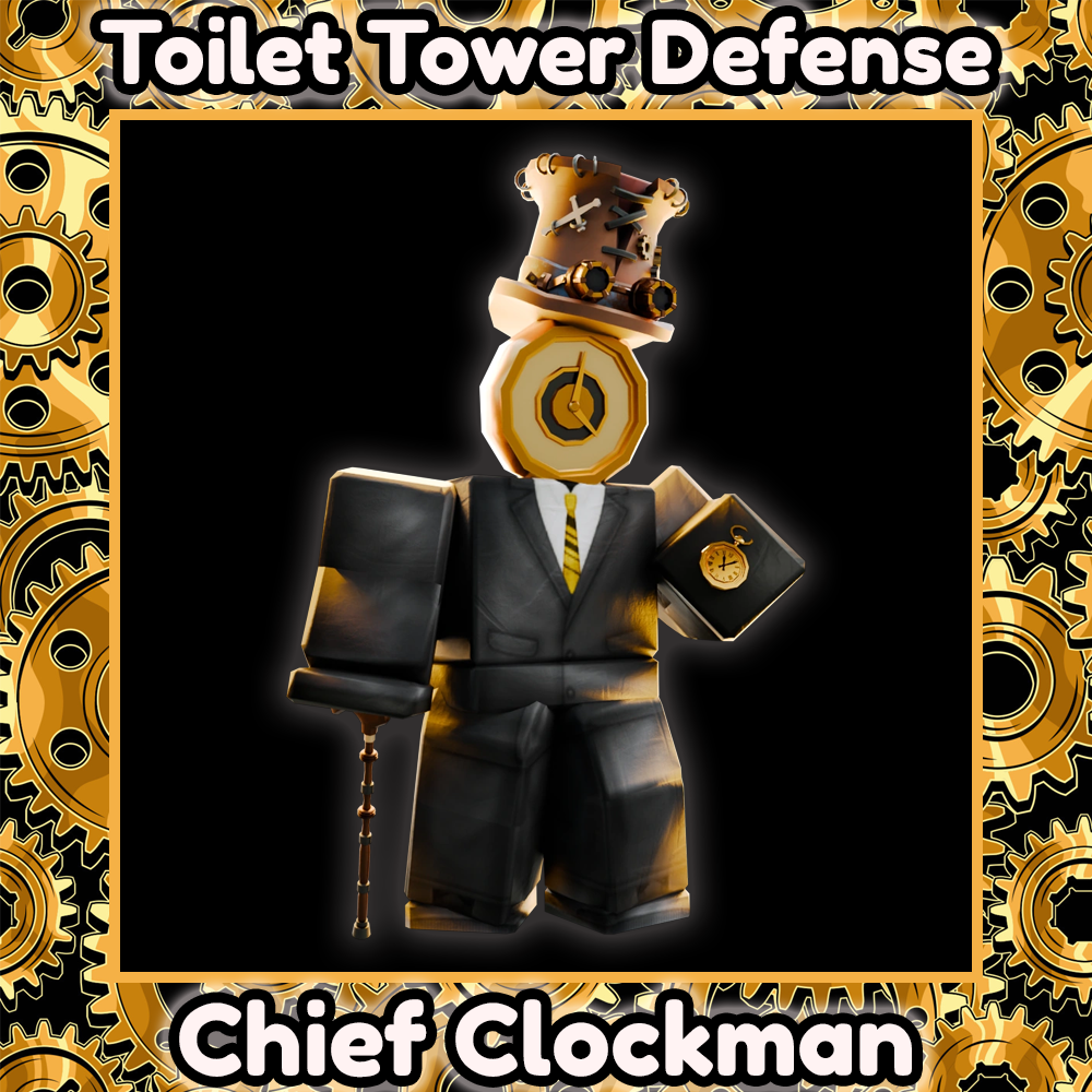 Chief Clockman +3K💎 - Toilet Tower Defense - Godly - CHEAP + FAST 