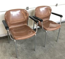 2x Drabert SM 400 K Swing Gerd Lange Orig. 70er Stuhl Freischwinger Stapelstuhl