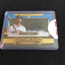 JULIO RODRIGUEZ 2023 TOPPS FIVE STAR BLUE PENMANSHIP AUTO /15