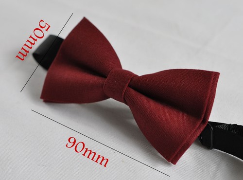 Baby Page Boy Kids infant Toddler Cotton Bowtie Bow Tie BLACK NAVY BLUE Grey - Picture 113 of 150