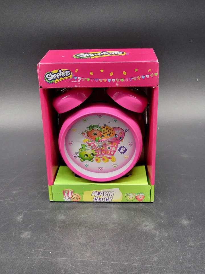 New In Original Packaging Shopkins Girls Pink Alarm Clock With Ringer.  Ages 6+ - Image 2 of 4