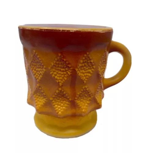 Vintage Fire King Anchor Hocking Kimberly Diamond   Coffee Mug Cup
