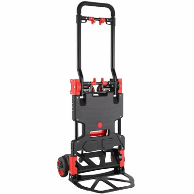 Folding Hand Truck Heavy Duty Carrying Combination 2IN1 Convertible Dolly Cart #