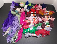 Plastic Canvas Yarn Lot Different Brands Different Colors