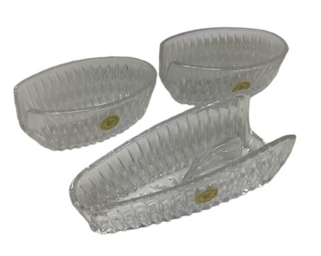 Princess House Fork Spoon Knives Rest Crystal Glass Royal Highlight Lot 3 Buffet