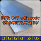 45mm - 150mm Aluminium Angle Equal L Section 1 2 3 4 5 6 10 mm thick corner ...