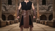 Handmade Leather Kilt for Men  Medieval Viking Costume