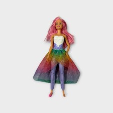 Barbie Dreamtopia Magical Lights Unicorn Doll Rainbow Skirt Mattel 2020 GWM78