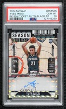 2024-25 Mosaic Rookie Season Ticket Black Prizm 1/1 Yves Missi PSA 10 Auto 0xh3