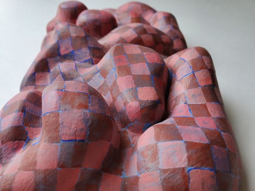 Skulptur Stuck Gips Acryl Abstrakt Gudrun Freder Amorph Figur - Picture 5 of 14