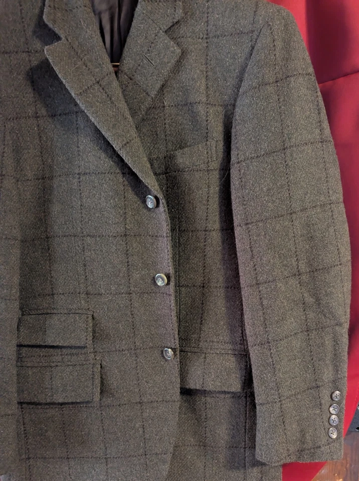 Chaqueta Blazer Deportiva Polo Ralph Lauren Verde Oliva Tweed 40S Foto 4 de 4